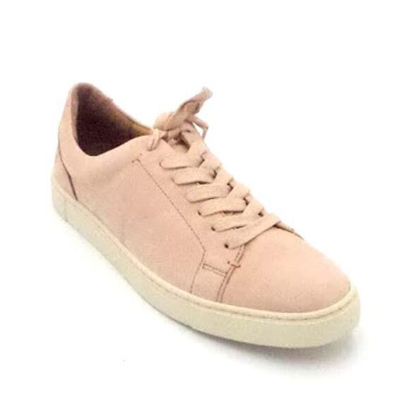 Frye Leather Lace Up Sneakers Ivy Low Lace Blush - Medium - Picture 2 of 5